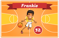 Thumbnail for Personalized Basketball Placemat VII - Fast Break - Black Boy II -  View