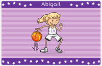 Thumbnail for Personalized Basketball Placemat X - Star Dribbler - Blonde Girl -  View