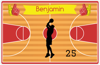 Thumbnail for Personalized Basketball Placemat XIII - Boy Silhouette I -  View