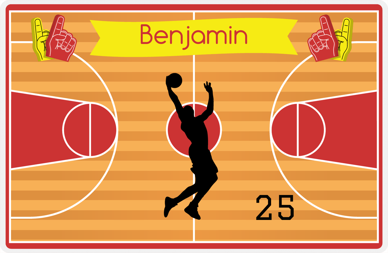 Personalized Basketball Placemat XIII - Boy Silhouette II -  View