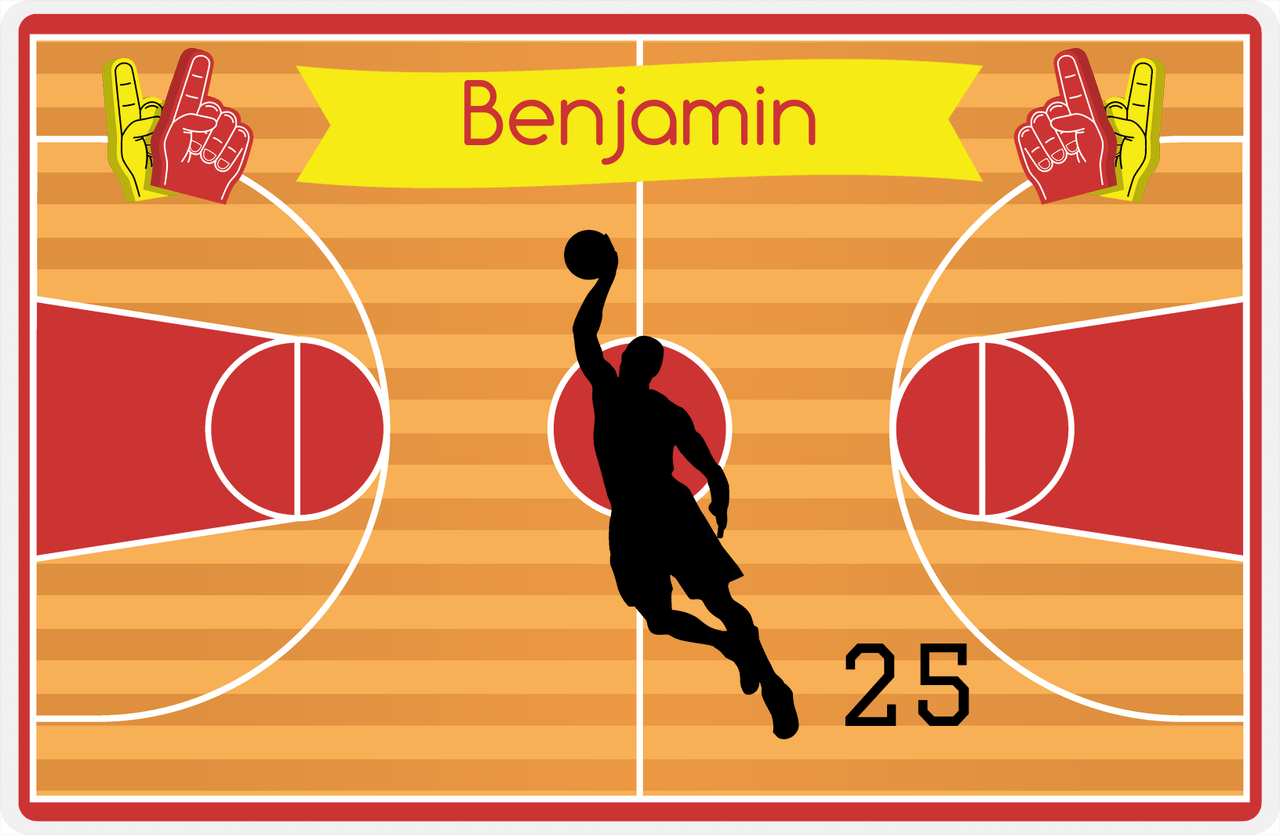 Personalized Basketball Placemat XIII - Boy Silhouette III -  View