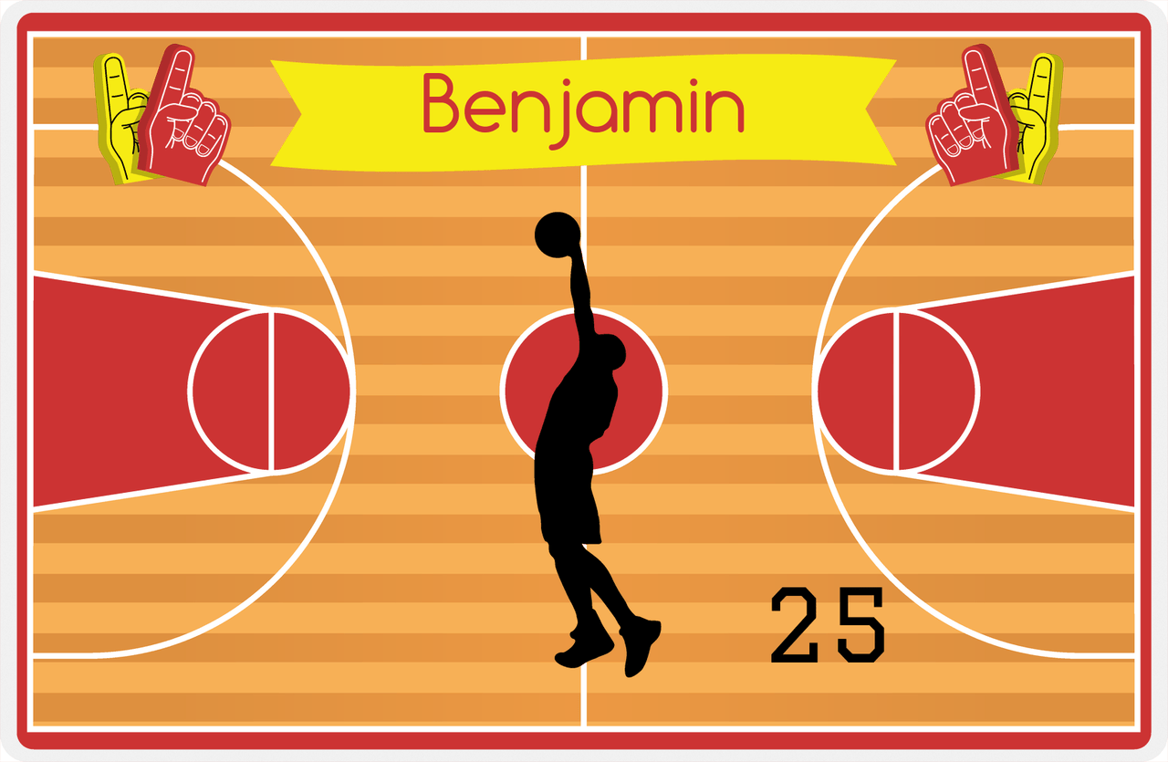 Personalized Basketball Placemat XIII - Boy Silhouette IV -  View