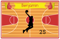 Thumbnail for Personalized Basketball Placemat XIII - Boy Silhouette VIII -  View