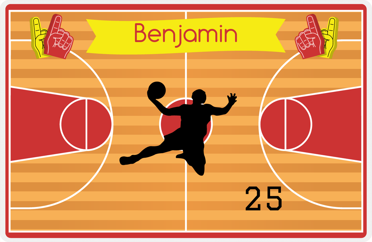 Personalized Basketball Placemat XIII - Boy Silhouette IX -  View