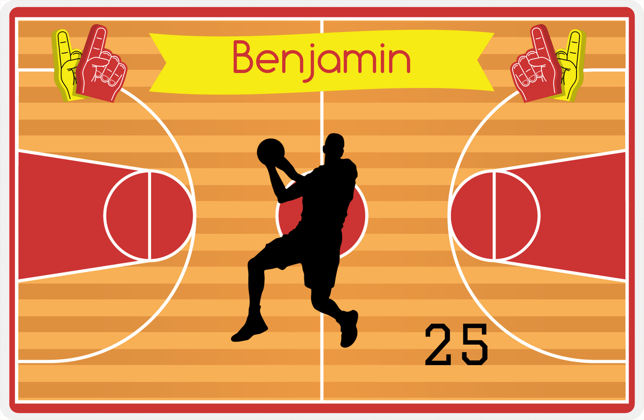 Personalized Basketball Placemat XIII - Boy Silhouette XI -  View