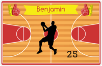 Thumbnail for Personalized Basketball Placemat XIII - Boy Silhouette XI -  View