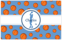 Thumbnail for Personalized Basketball Placemat XIV - Ribbon with Silhouette I -  View