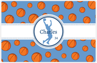 Thumbnail for Personalized Basketball Placemat XIV - Ribbon with Silhouette II -  View