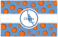 Thumbnail for Personalized Basketball Placemat XIV - Ribbon with Silhouette III -  View