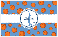 Thumbnail for Personalized Basketball Placemat XIV - Ribbon with Silhouette IV -  View
