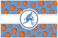 Thumbnail for Personalized Basketball Placemat XIV - Ribbon with Silhouette V -  View