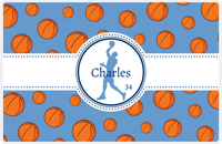 Thumbnail for Personalized Basketball Placemat XIV - Ribbon with Silhouette X -  View