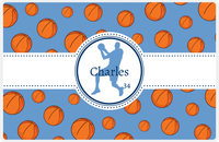 Thumbnail for Personalized Basketball Placemat XIV - Ribbon with Silhouette XI -  View