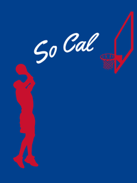 Thumbnail for Personalized Basketball T-Shirt - Blue - Jump Shot - Decorate View