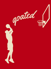 Thumbnail for Personalized Basketball T-Shirt - Red - Jump Shot - Decorate View