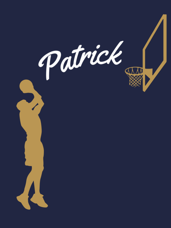 Personalized Basketball T-Shirt - Navy Blue - Jump Shot - Decorate View