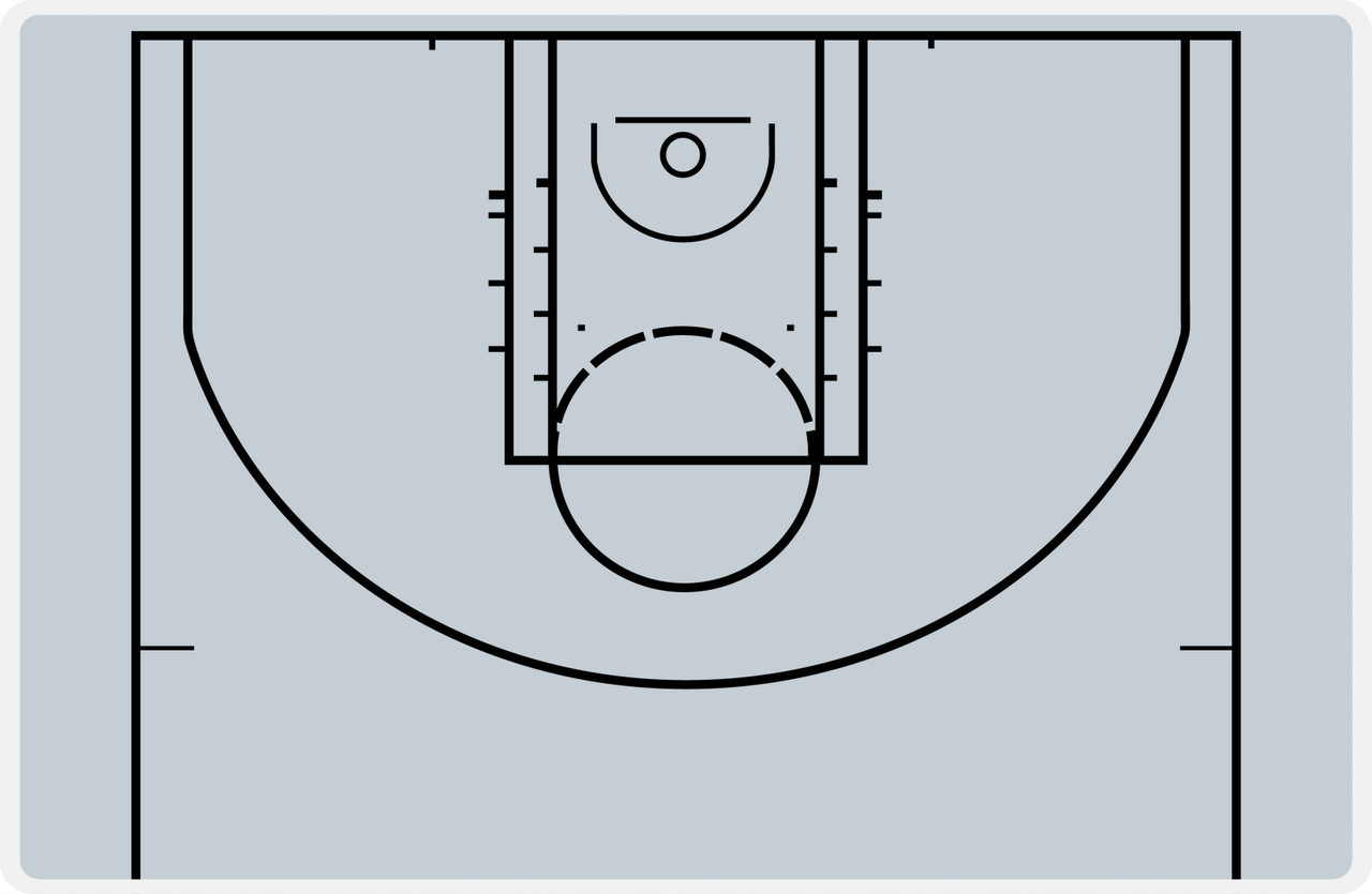 Basketball Court Laminated Placemat - Write on with Dry Erase Markers -  View