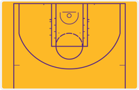 Thumbnail for Basketball Court Laminated Placemat - Write on with Dry Erase Markers -  View