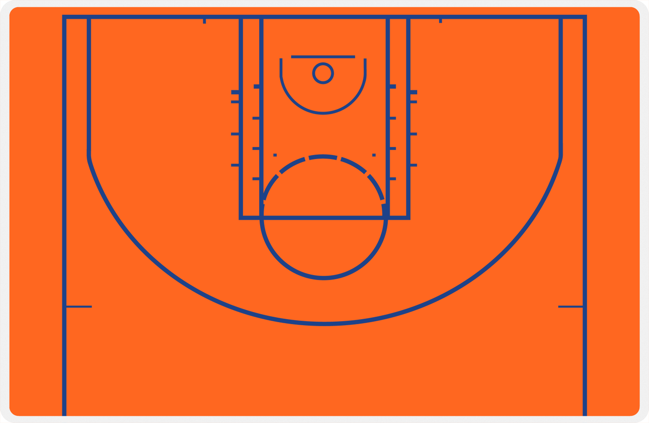 Basketball Court Laminated Placemat - Write on with Dry Erase Markers -  View