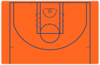 Thumbnail for Basketball Court Laminated Placemat - Write on with Dry Erase Markers -  View