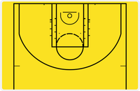 Thumbnail for Basketball Court Laminated Placemat - Write on with Dry Erase Markers -  View