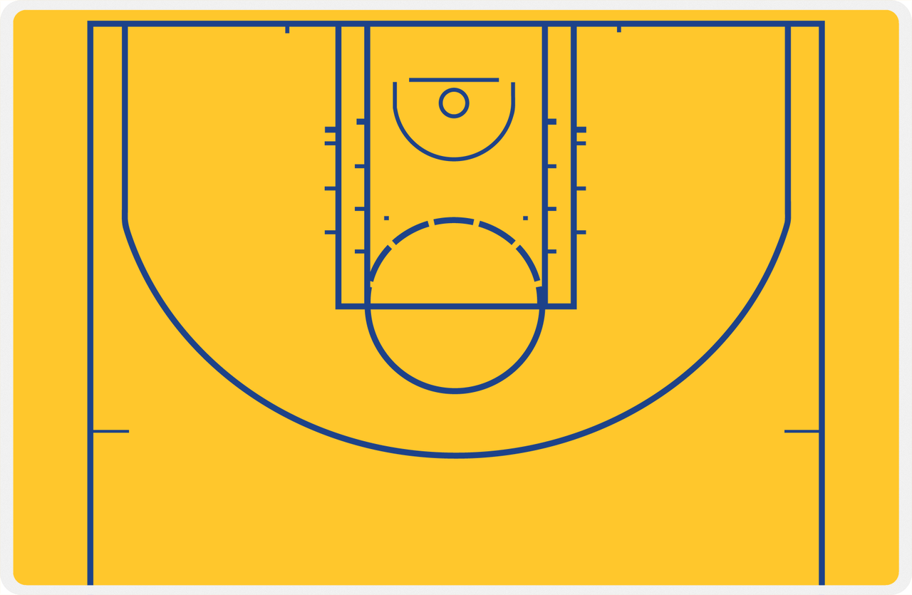 Basketball Court Laminated Placemat - Write on with Dry Erase Markers -  View