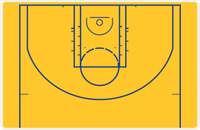 Thumbnail for Basketball Court Laminated Placemat - Write on with Dry Erase Markers -  View