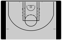 Thumbnail for Basketball Court Laminated Placemat - Write on with Dry Erase Markers -  View