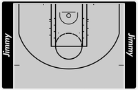 Thumbnail for Personalized Basketball Court Laminated Placemat - Write on with Dry Erase Markers -  View