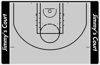 Thumbnail for Personalized Basketball Court Laminated Placemat - Write on with Dry Erase Markers -  View
