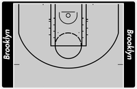 Thumbnail for Personalized Basketball Court Laminated Placemat - Write on with Dry Erase Markers -  View