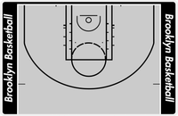 Thumbnail for Personalized Basketball Court Laminated Placemat - Write on with Dry Erase Markers -  View
