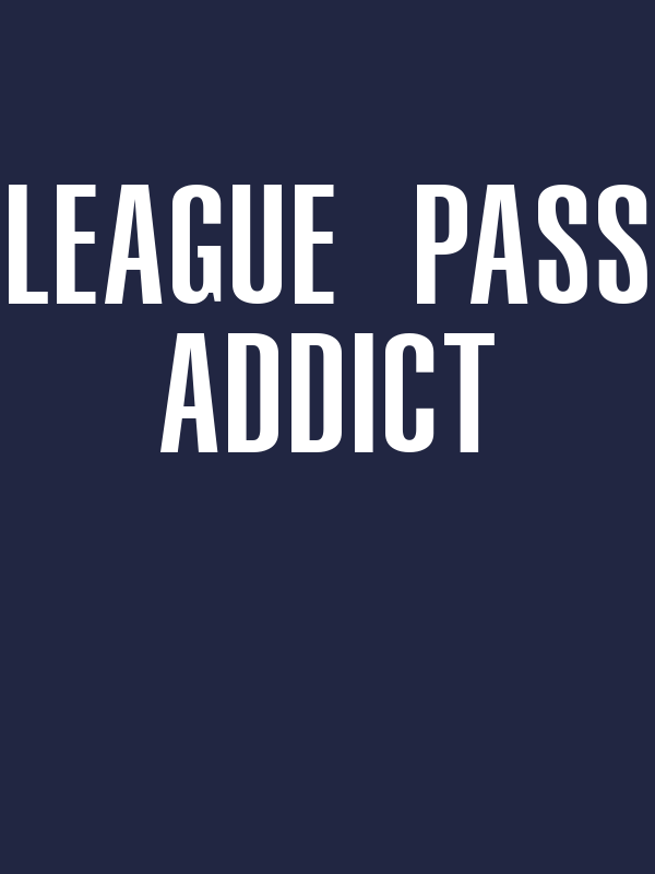 Basketball League Pass Addict T-Shirt - Navy Blue - Decorate View