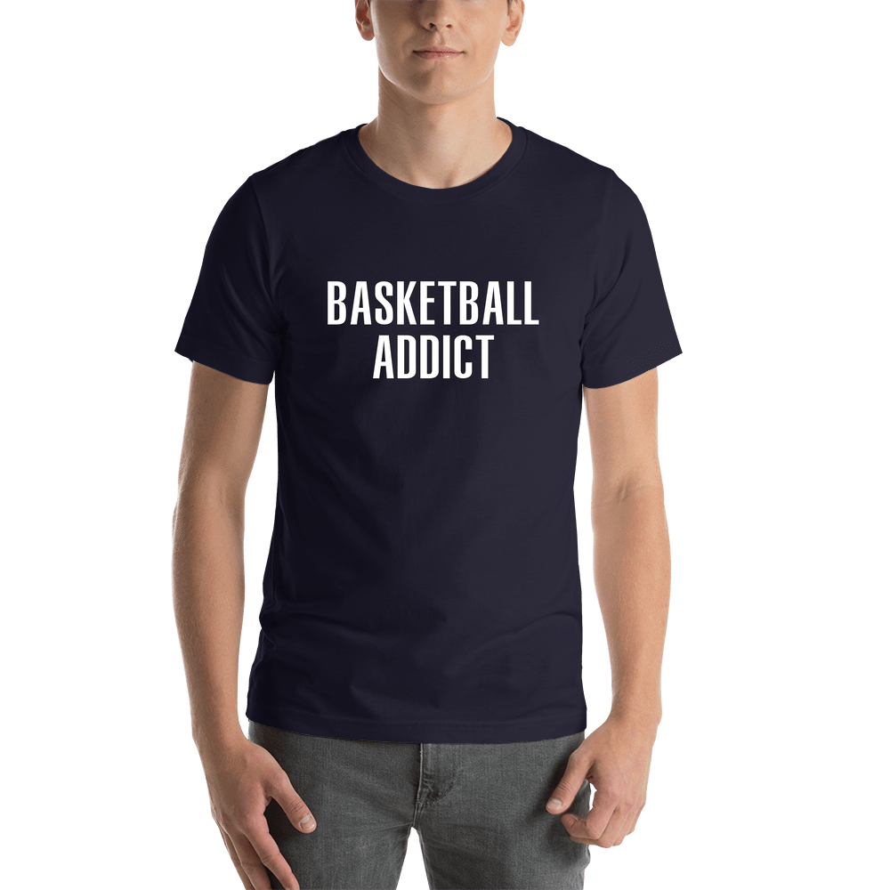 Basketball Addict T-Shirt - Navy Blue - Shirt View