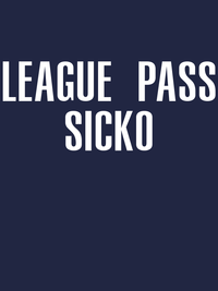 Thumbnail for Basketball League Pass Sicko T-Shirt - Navy Blue - Decorate View