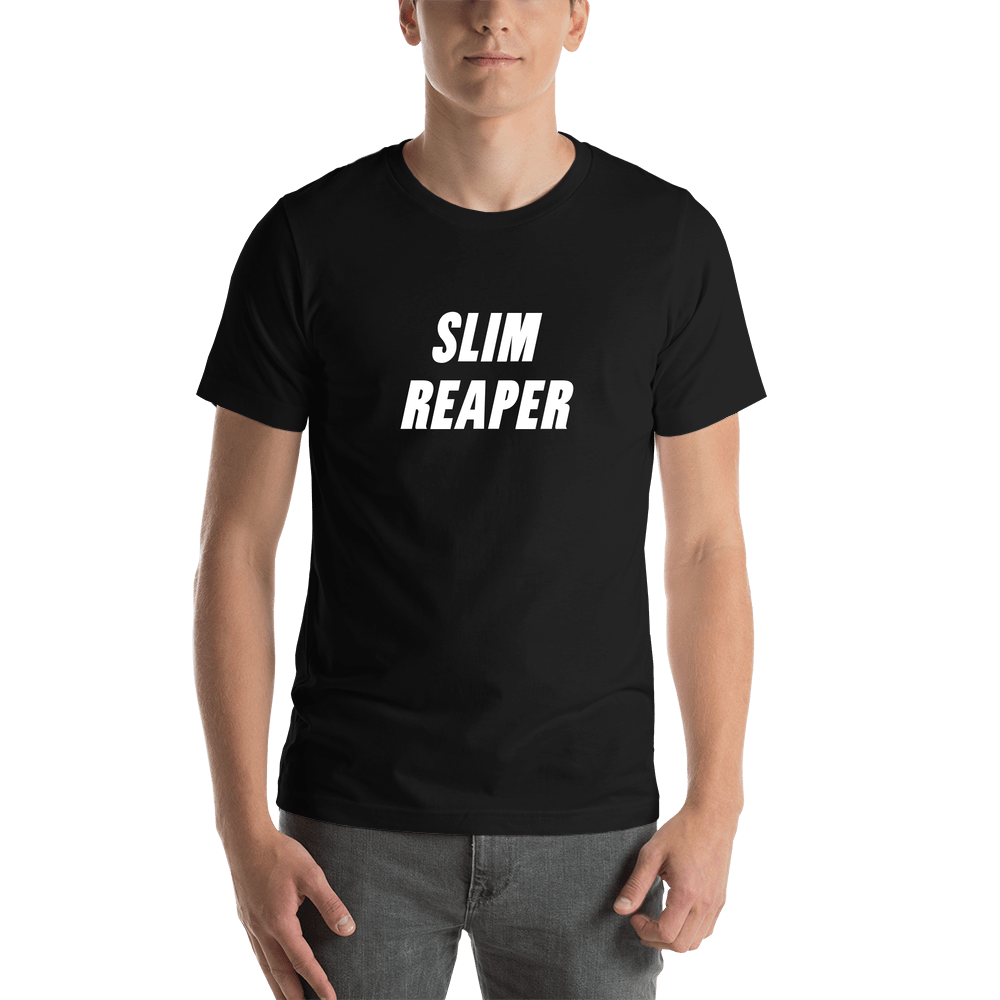 Basketball Slim Reaper T-Shirt - Black - Shirt View