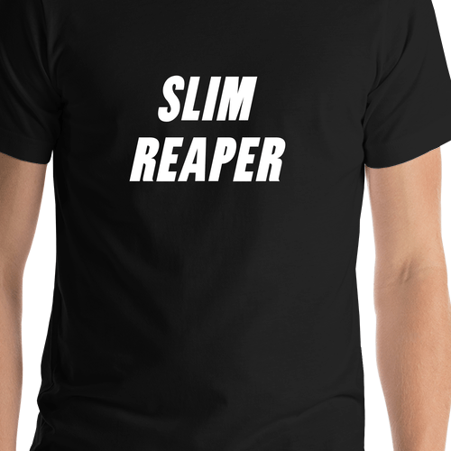 Basketball Slim Reaper T-Shirt - Black - Shirt Close-Up View