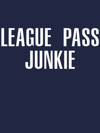 Thumbnail for Basketball League Pass Junkie T-Shirt - Navy Blue - Decorate View