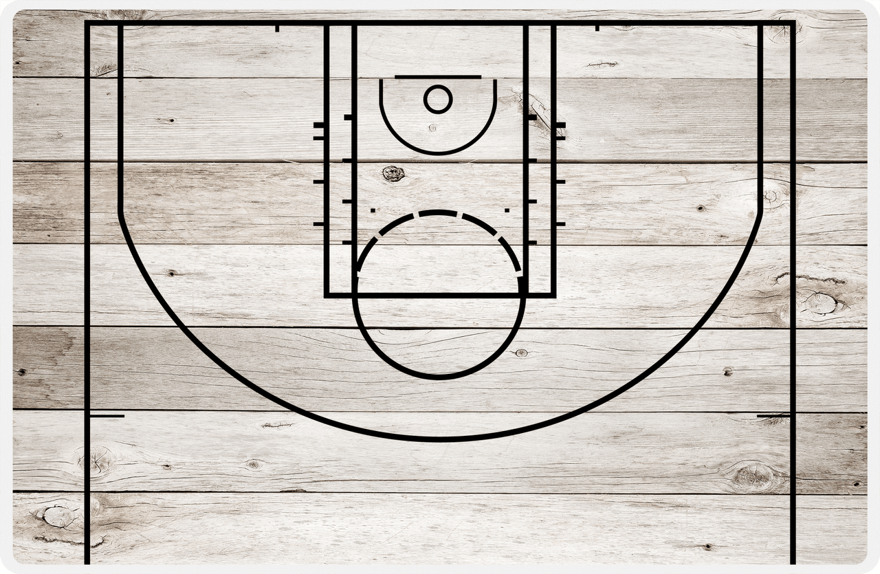 Basketball Dry Erase Board - Laminated Placemat -  View