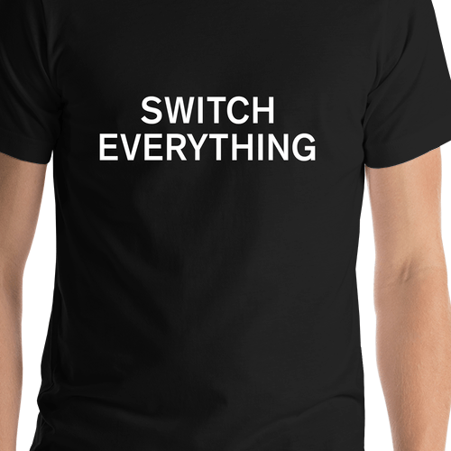 Basketball Switch Everything T-Shirt - Black - Shirt Close-Up View