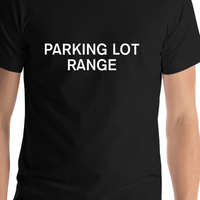 Thumbnail for Basketball Parking Lot Range T-Shirt - Black - Shirt Close-Up View