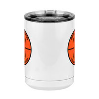 Thumbnail for Personalized Basketball Coffee Mug Tumbler with Handle (15 oz) - Front View