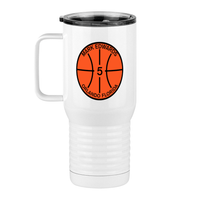 Thumbnail for Personalized Basketball Travel Coffee Mug Tumbler with Handle (20 oz) - Left View