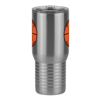 Thumbnail for Personalized Basketball Travel Coffee Mug Tumbler with Handle (20 oz) - Front View
