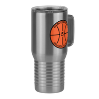Thumbnail for Personalized Basketball Travel Coffee Mug Tumbler with Handle (20 oz) - Front Right View