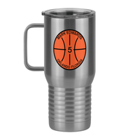 Thumbnail for Personalized Basketball Travel Coffee Mug Tumbler with Handle (20 oz) - Left View