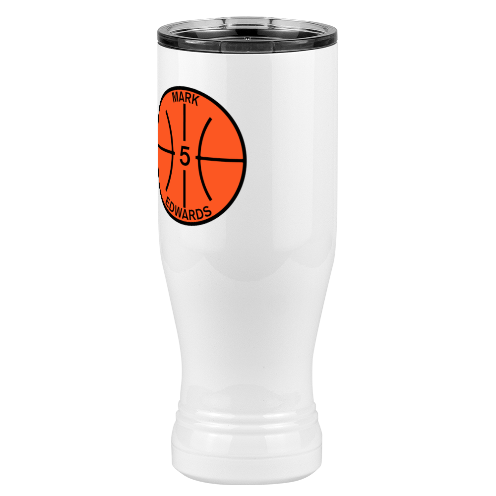 Personalized Basketball Pilsner Tumbler (20 oz) - Front Left View