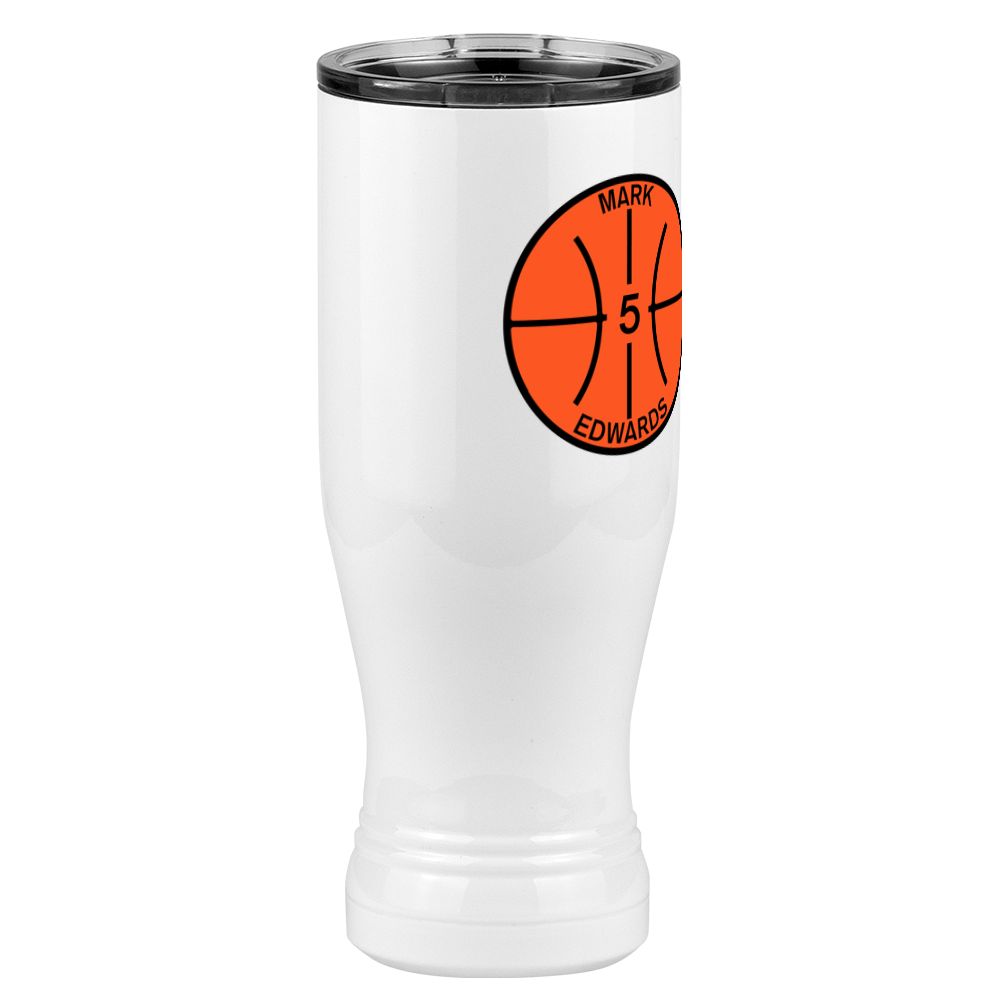 Personalized Basketball Pilsner Tumbler (20 oz) - Front Right View