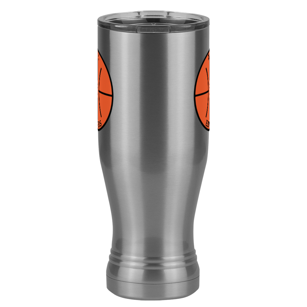 Personalized Basketball Pilsner Tumbler (20 oz) - Front View