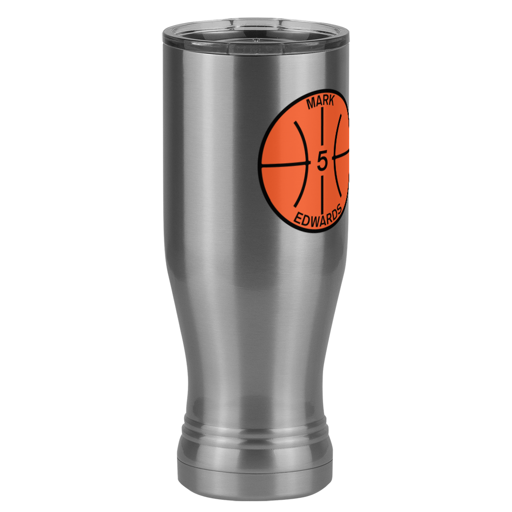 Personalized Basketball Pilsner Tumbler (20 oz) - Front Right View